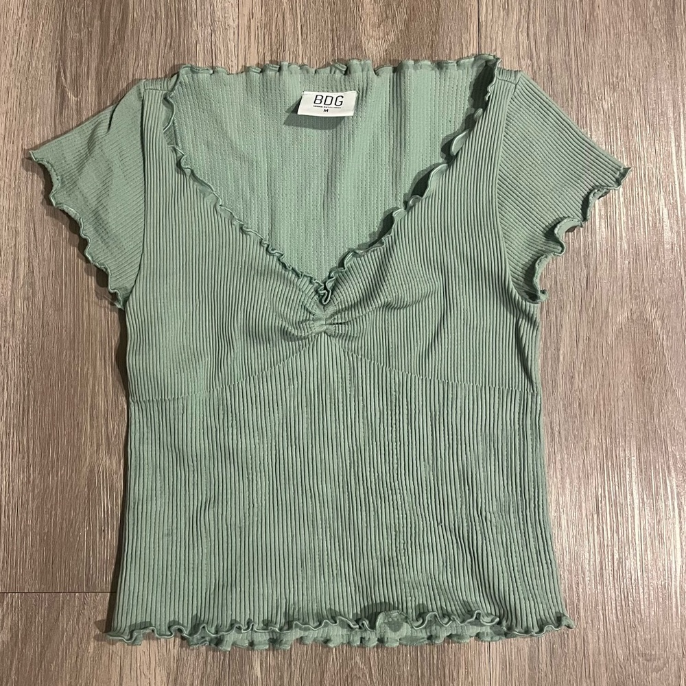 BDG Green Fitted Top